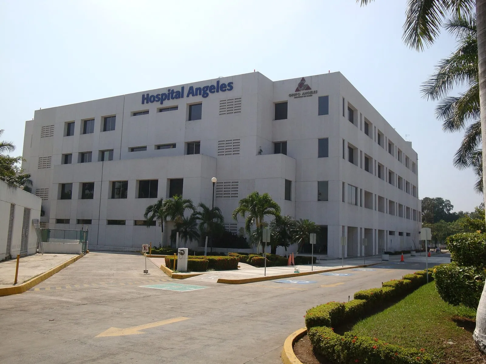 The Hospital Angeles private hospital building in Villahermosa, Mexico