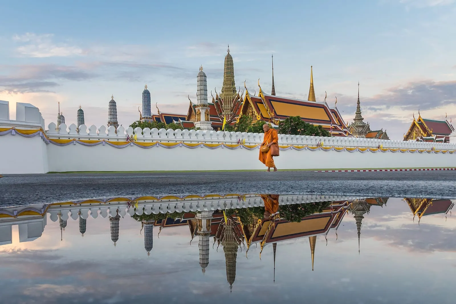 Wat Phra Kaew, the Temple of the Emerald Buddha, in Bangkok