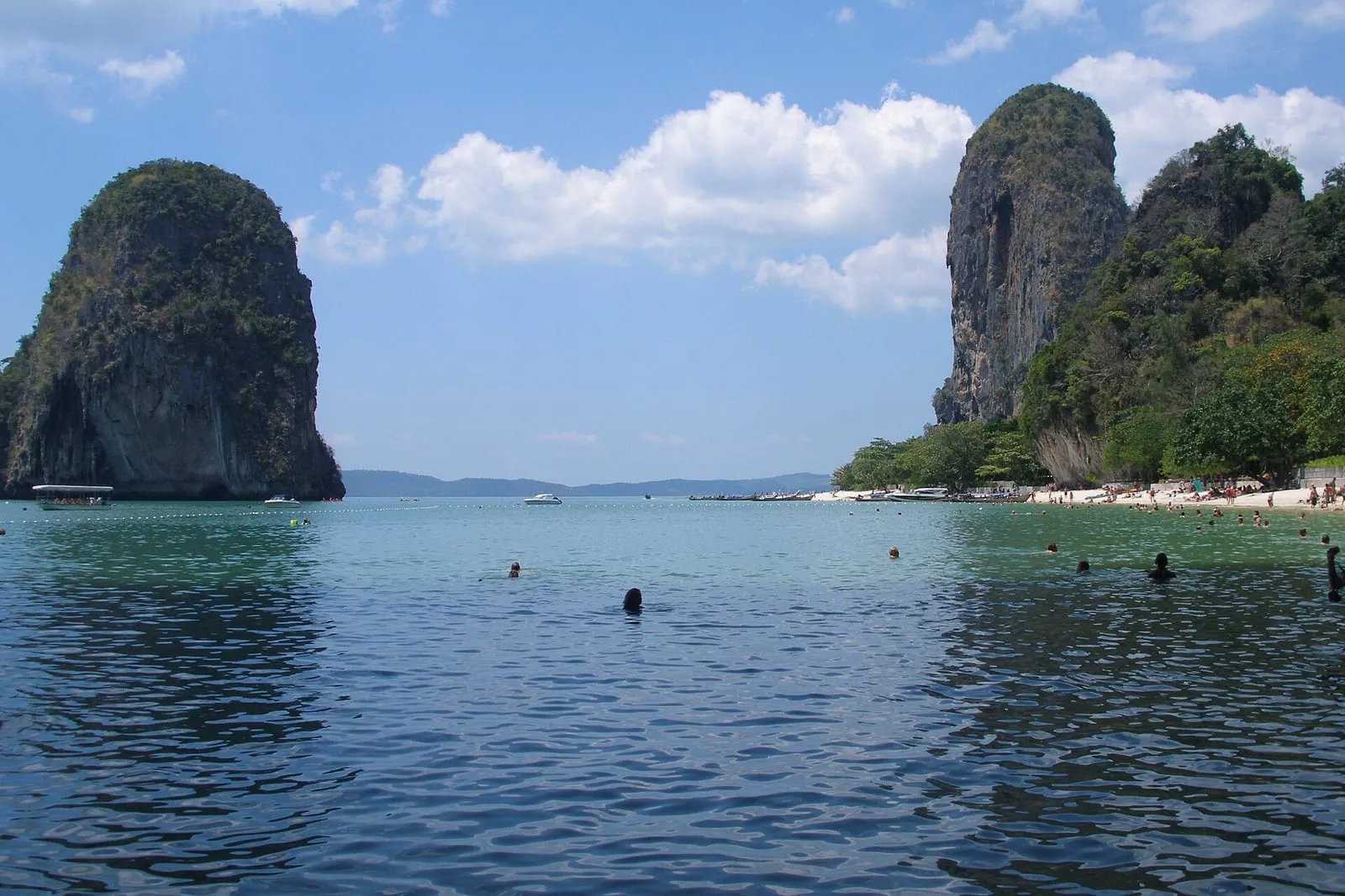 Limestone cliffs over Railay Beach in Krabi, Thailand